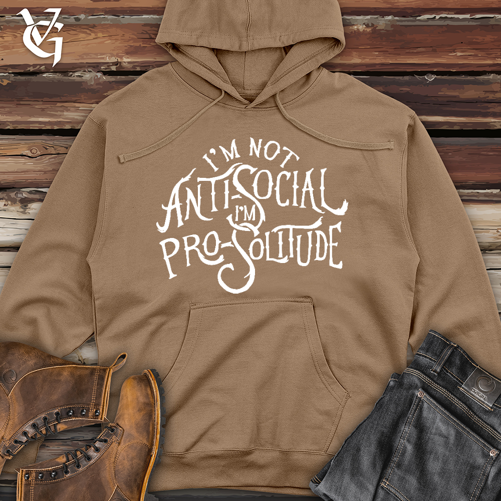 I'm Not AntiSocial Midweight Hooded Sweatshirt