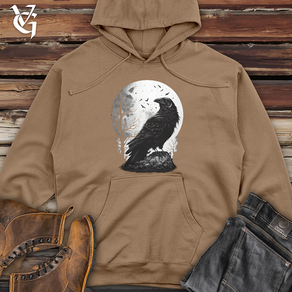Midnight Raven Perch Midweight Hooded Sweatshirt