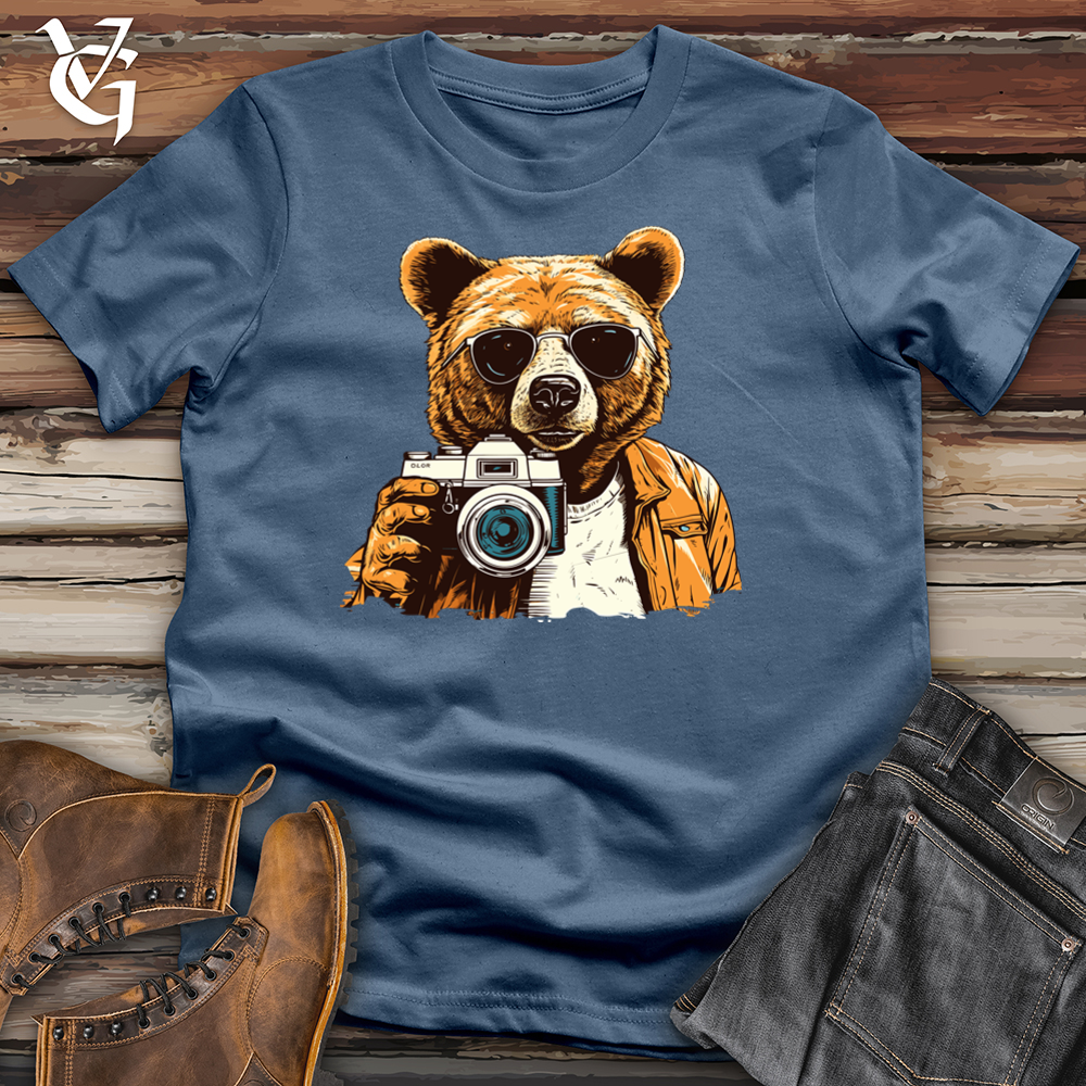Retro Lens Wielding Bear Cotton Tee