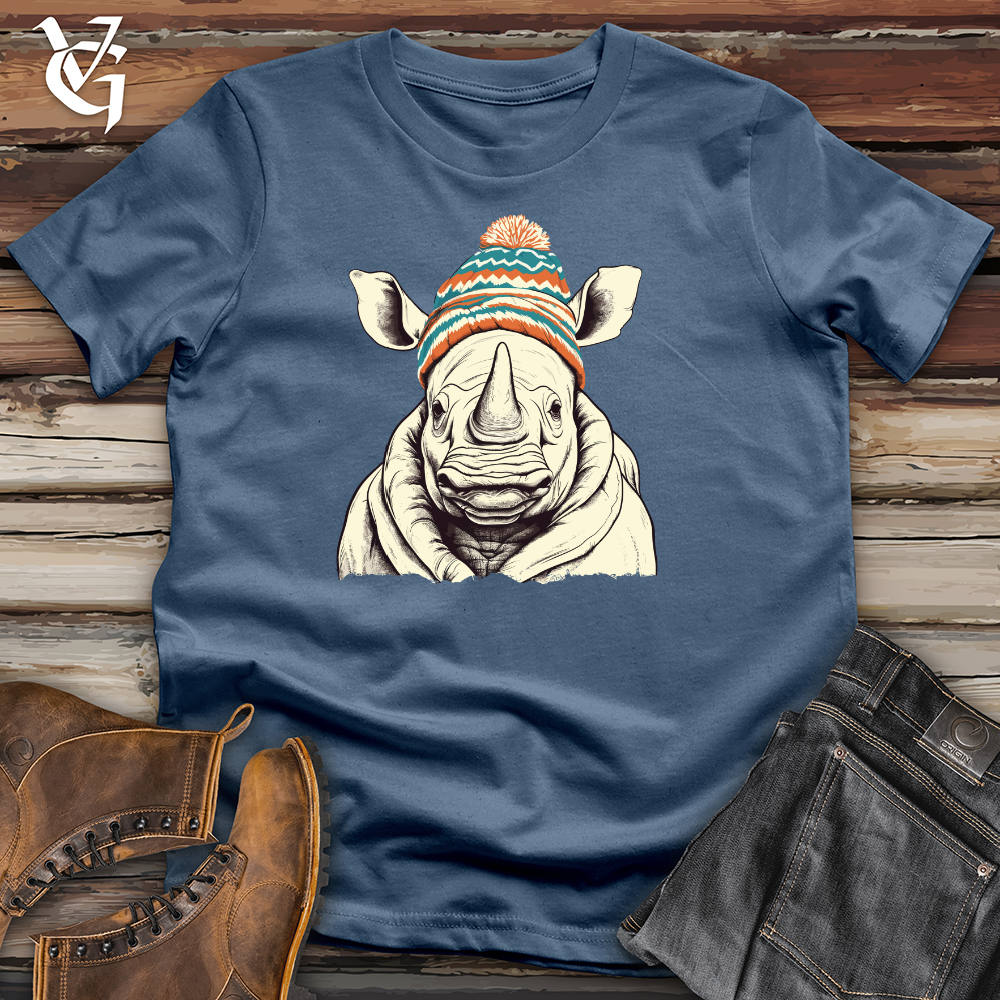 Retro Pompom Snow Hat Rhino Cotton Tee