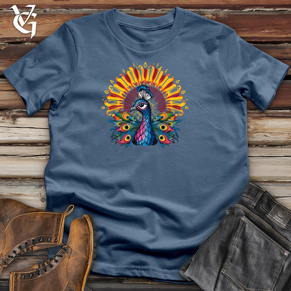 Radiant Plume Peacock Cotton Tee