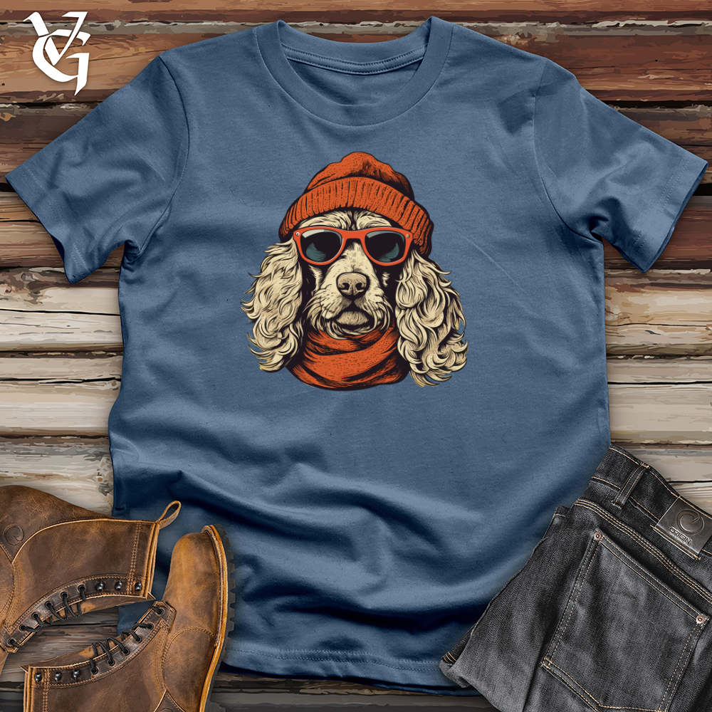Winter Beanie Doodle Pooch Cotton Tee