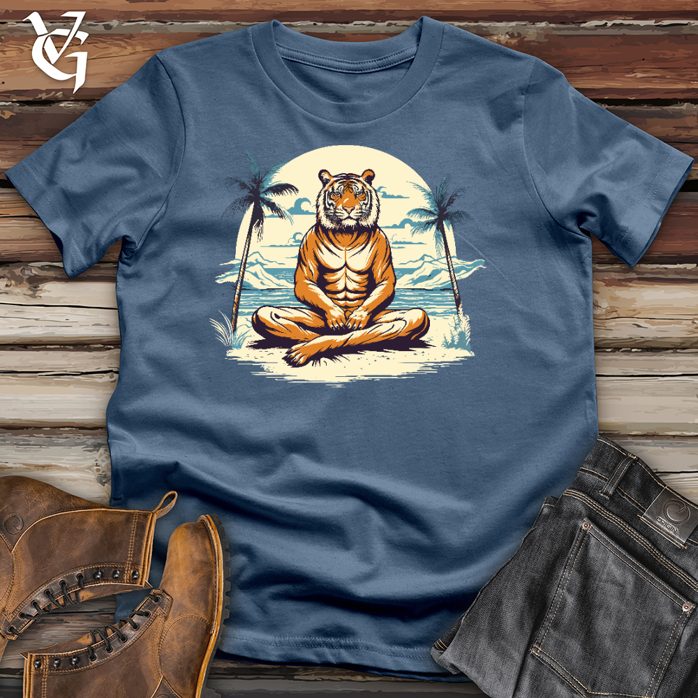 Tiger Doing Yoga Cotton Tee