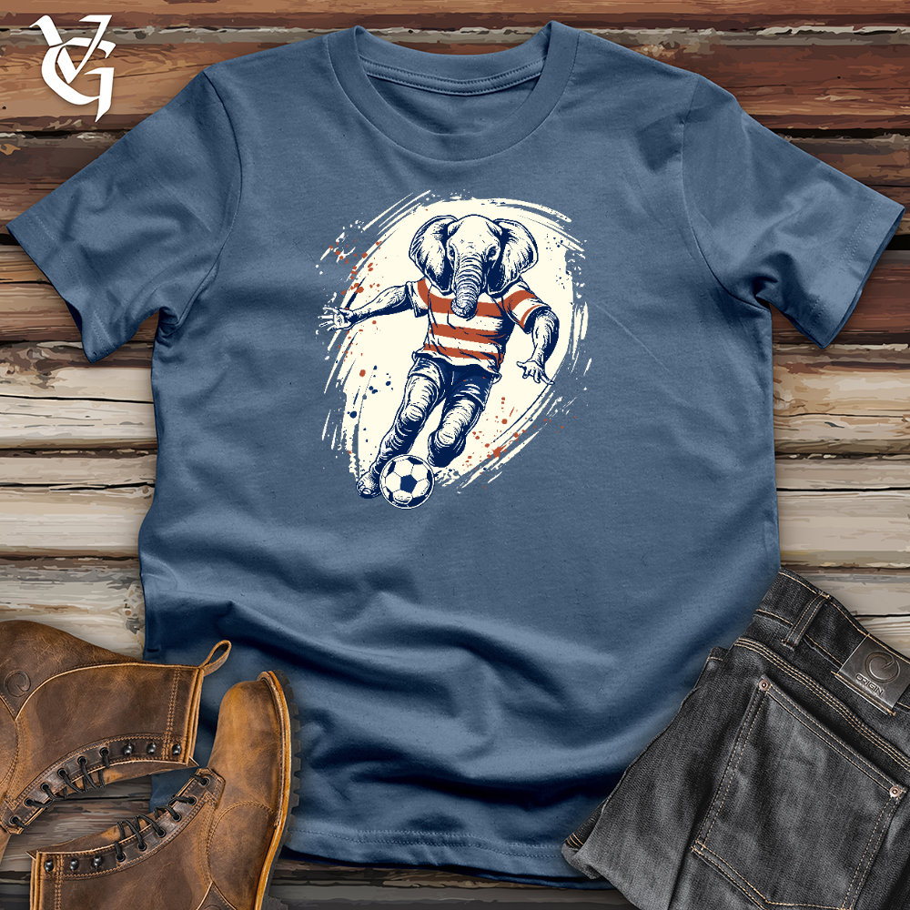 Elephant Playing Football Cotton Tee