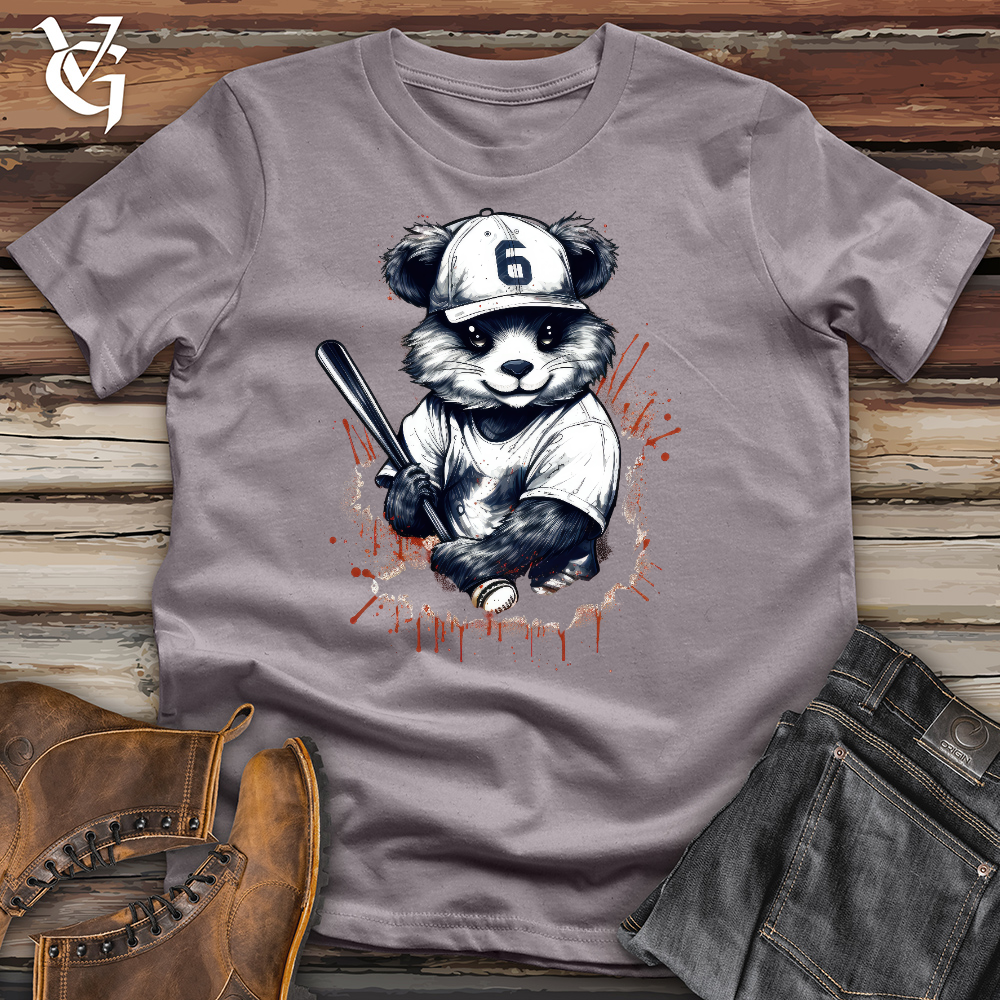 Panda Baseball Player Cotton Tee