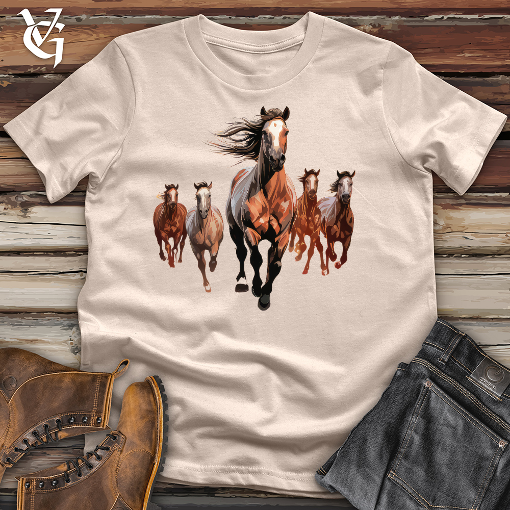 Galloping Horses Cotton Tee