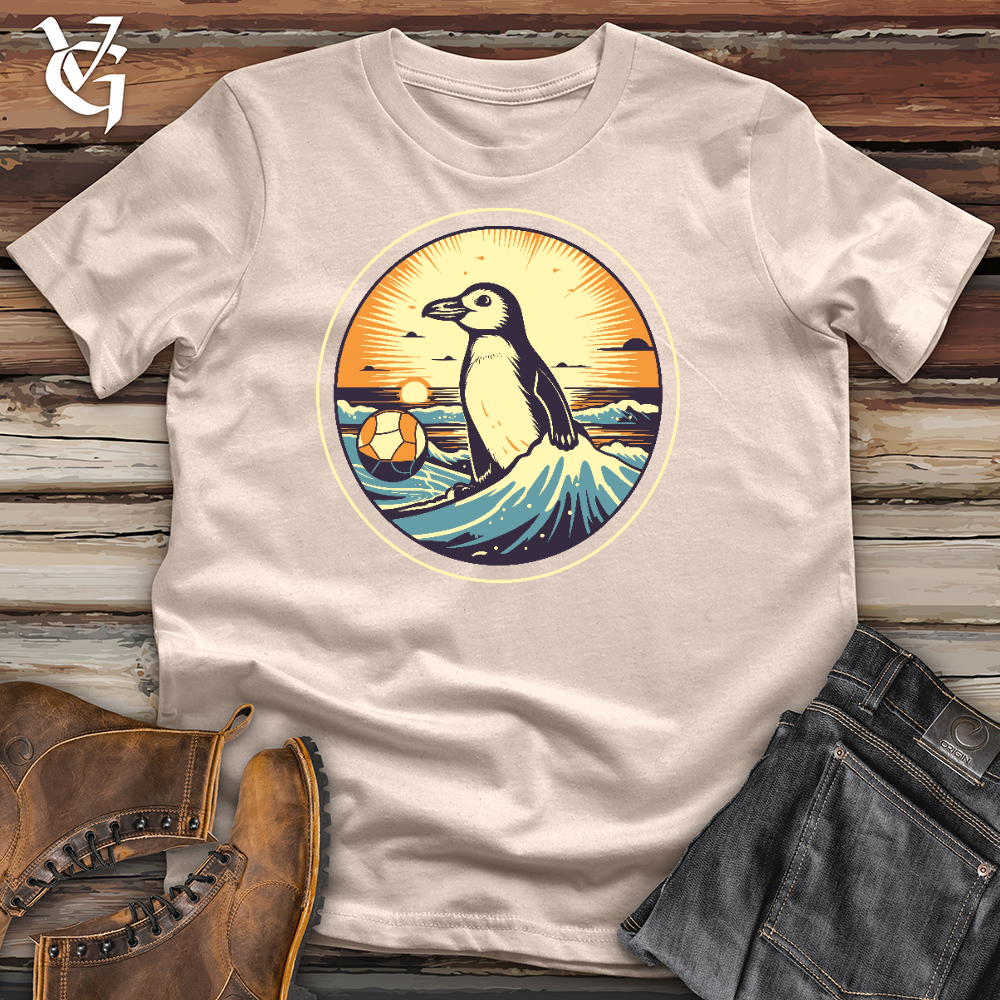 Penguin Playing Volleyball Cotton Tee