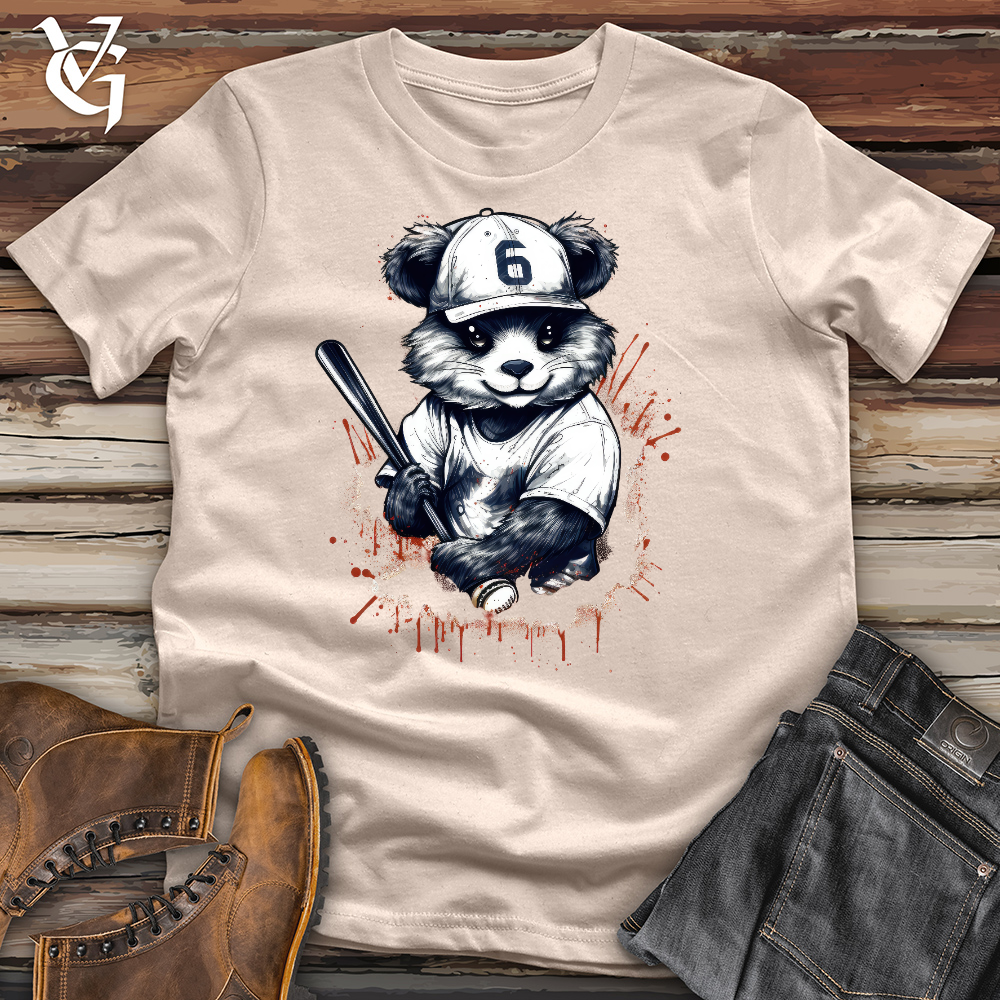 Panda Baseball Player Cotton Tee