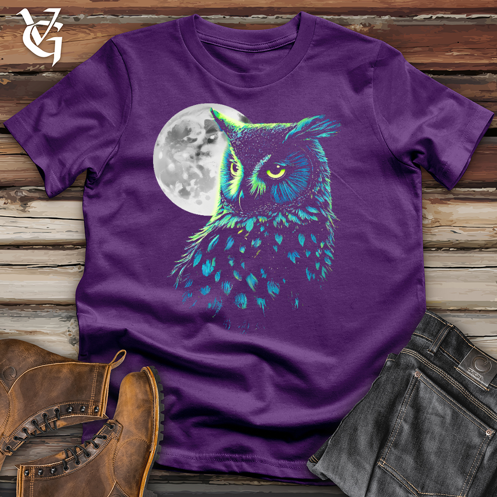 Cosmic Moon Owl Cotton Tee