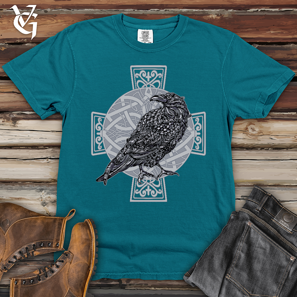 Celtic Cross Raven Heavy Cotton Comfort Colors Tee