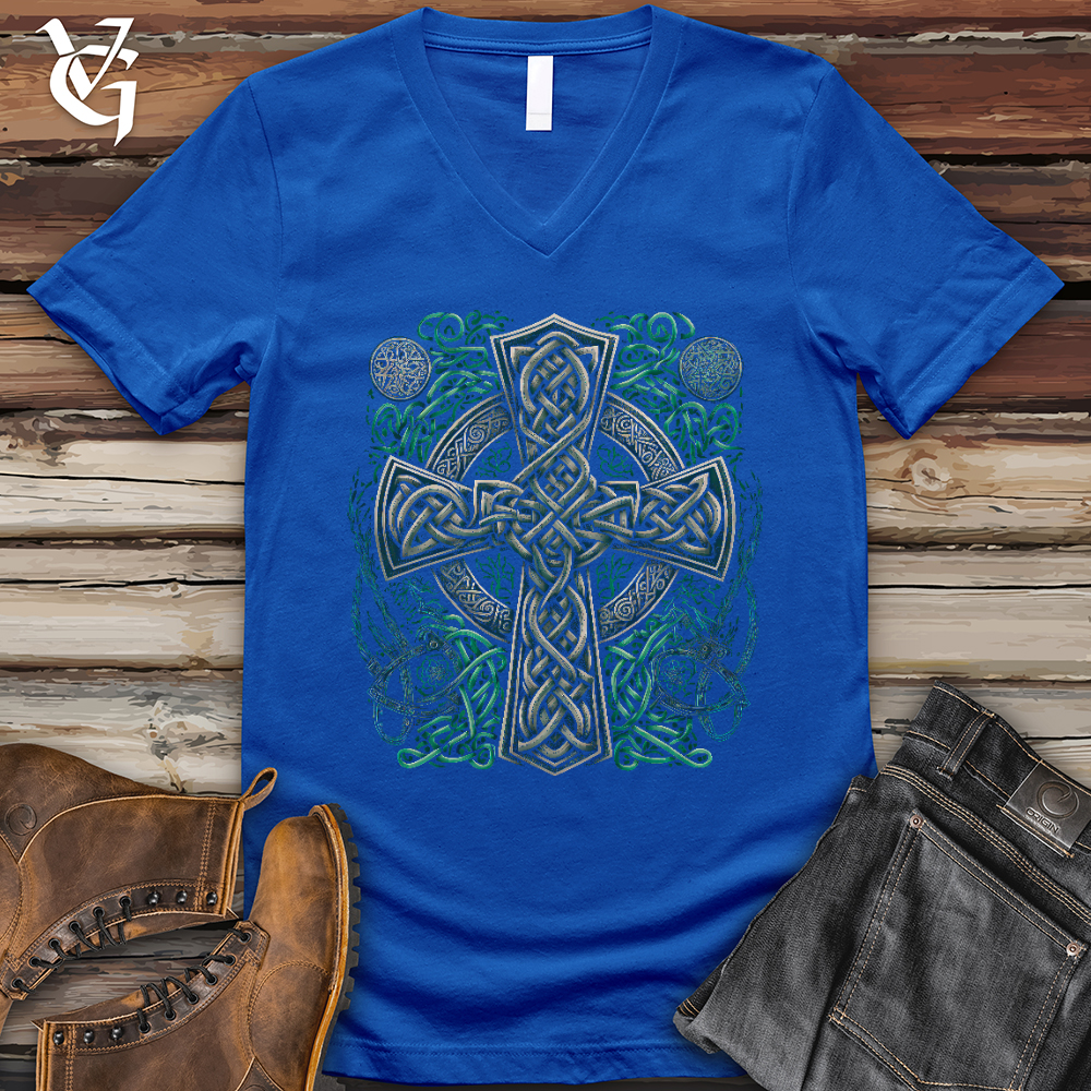 Celtic Crosses V- Neck Tee