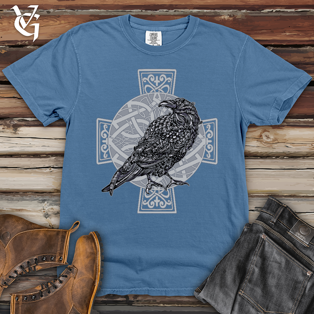 Celtic Cross Raven Heavy Cotton Comfort Colors Tee