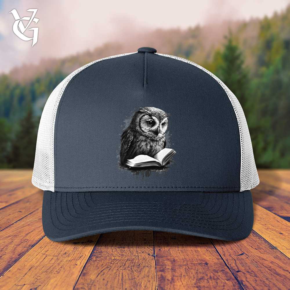 Owl Reading Book Trucker Cap