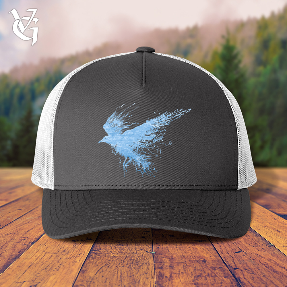 Smokey Winter Raven Trucker Cap