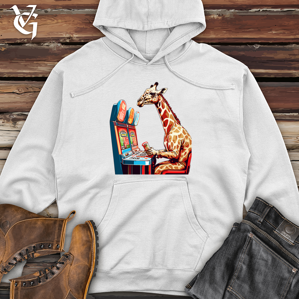 Retro Jackpot Giraffe Midweight Hooded Sweatshirt