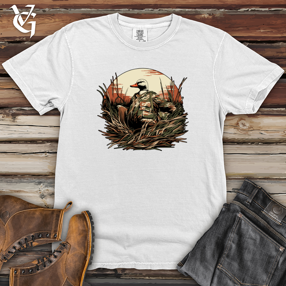 Camouflaged Duck Blind Blend Heavy Cotton Comfort Colors Tee