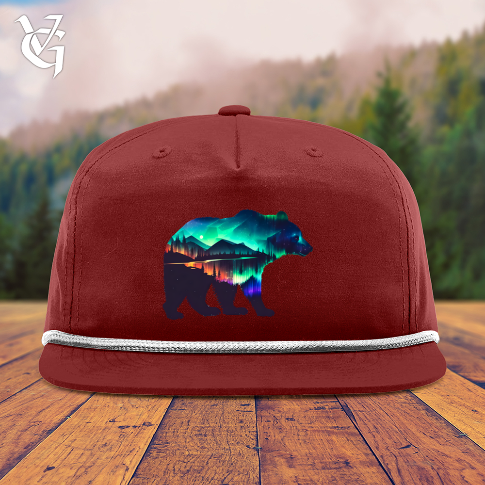 Northern Lights Bear Snapback Cap
