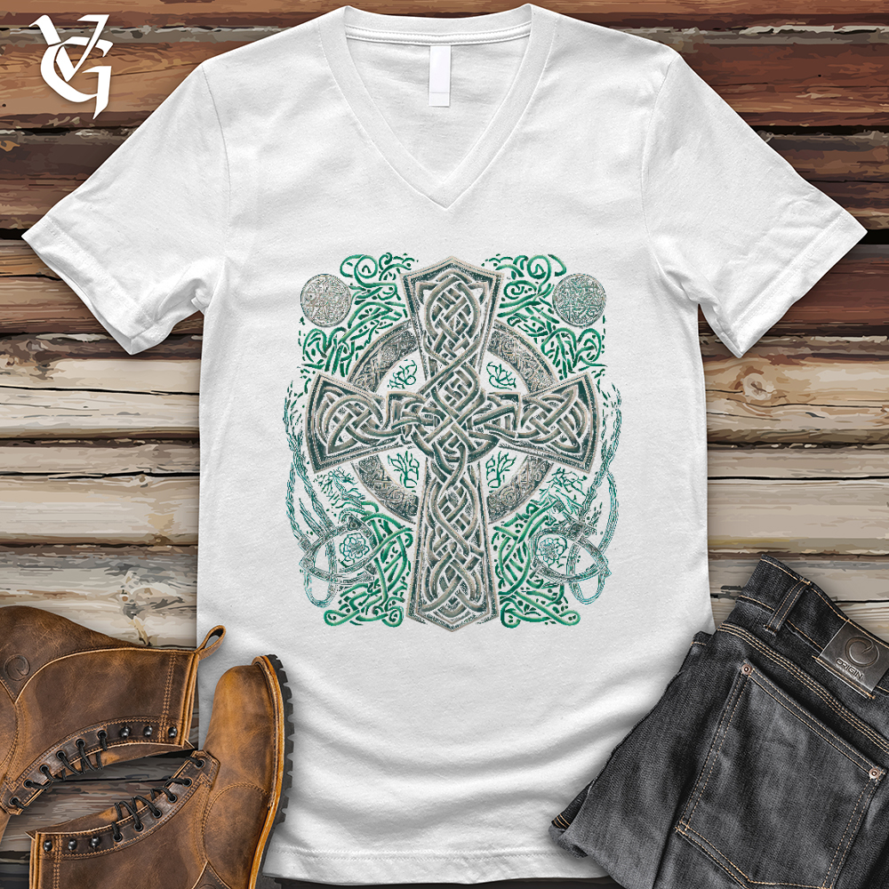Celtic Crosses V- Neck Tee
