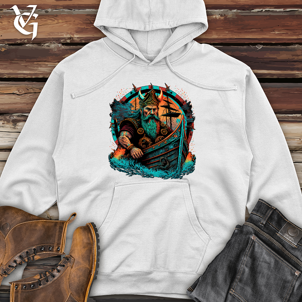 Viking Ship Midweight Hooded Sweatshirt