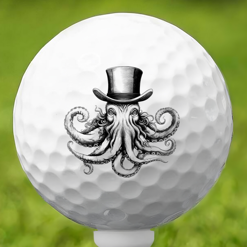 Top Hat Octopus Golf Ball 3 Pack