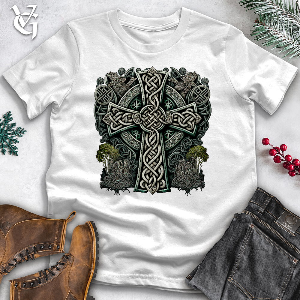 Metallic Celtic Crosses Cotton Tee
