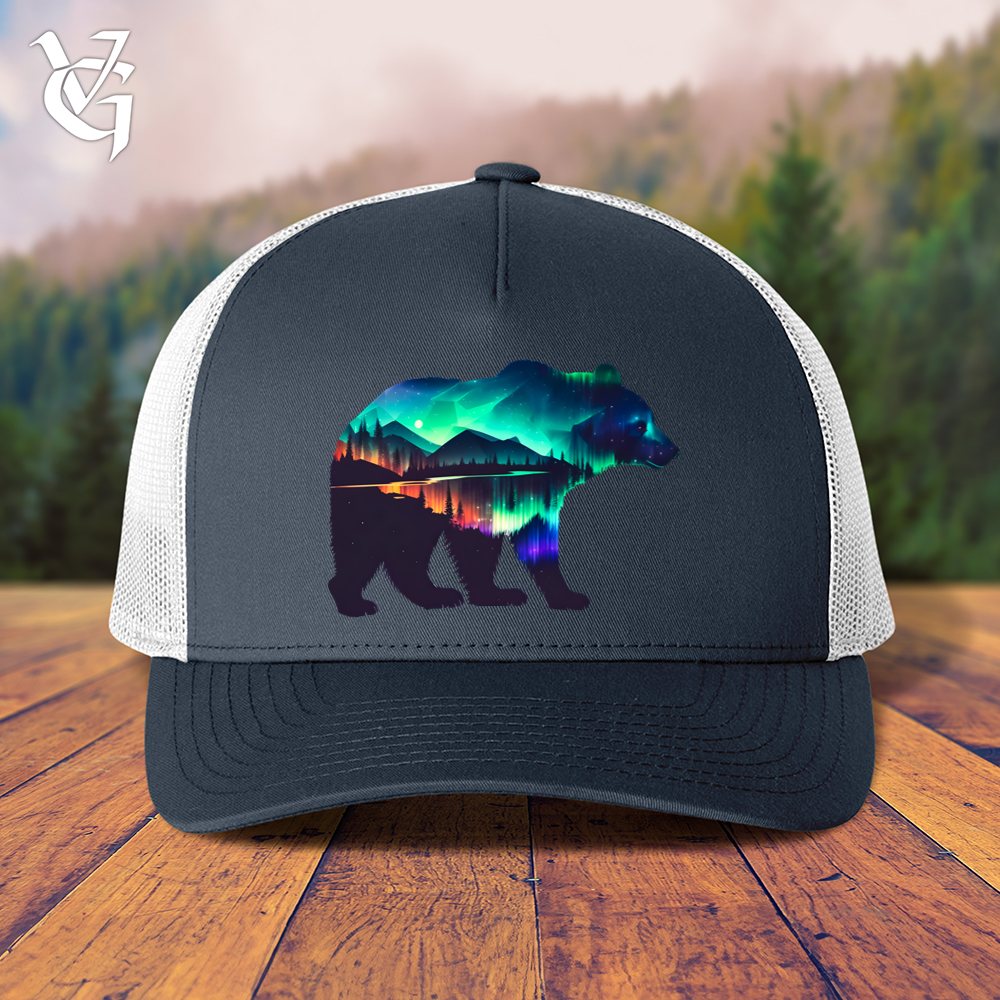 Northern Lights Bear Trucker Cap