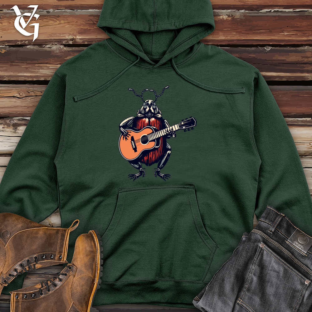 Viking Goods Dung Beetle Guitar Tunes Midweight Hooded Sweatshirt Alpine Green / L