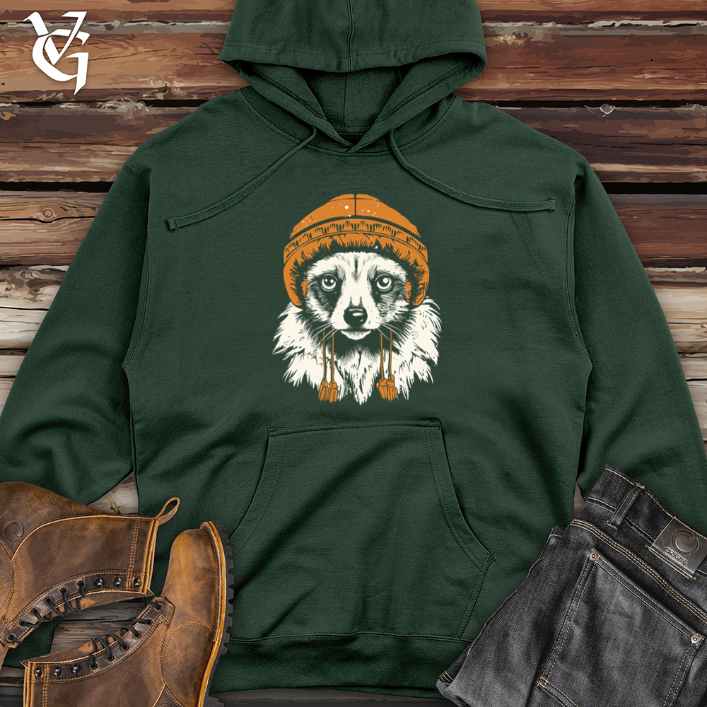 Viking Goods Lemur Jungle Jive Beanie Bliss Midweight Hooded Sweatshirt Alpine Green / L