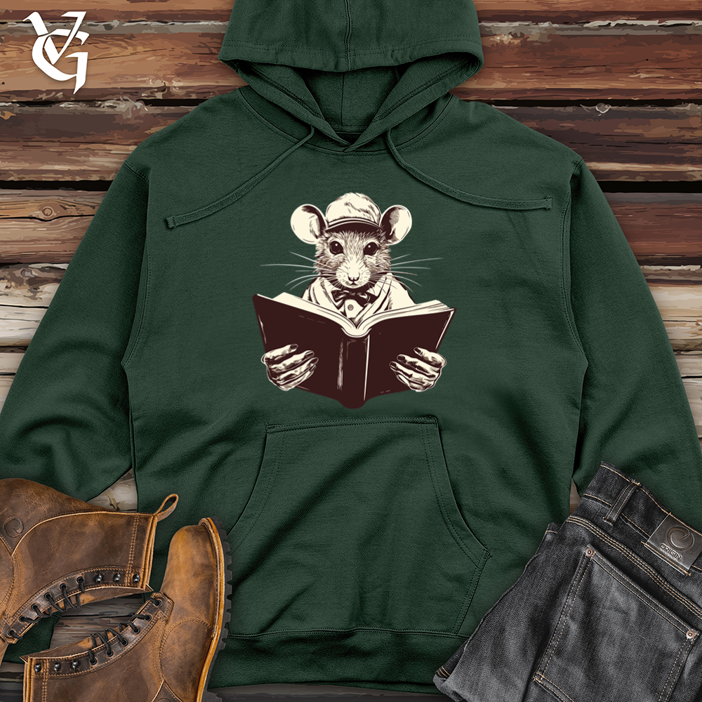 Viking Goods Rat Book Quest Midweight Hooded Sweatshirt Alpine Green / L