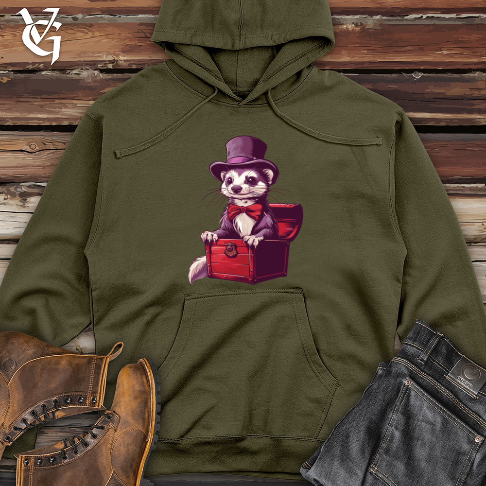 Viking Goods Ferret Traveler's Attire Midweight Hooded Sweatshirt Army / L