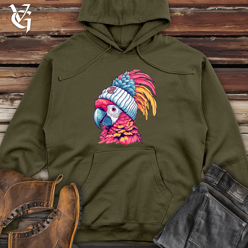 Viking Goods Macaw Winter Fashion Midweight Hooded Sweatshirt Army / L