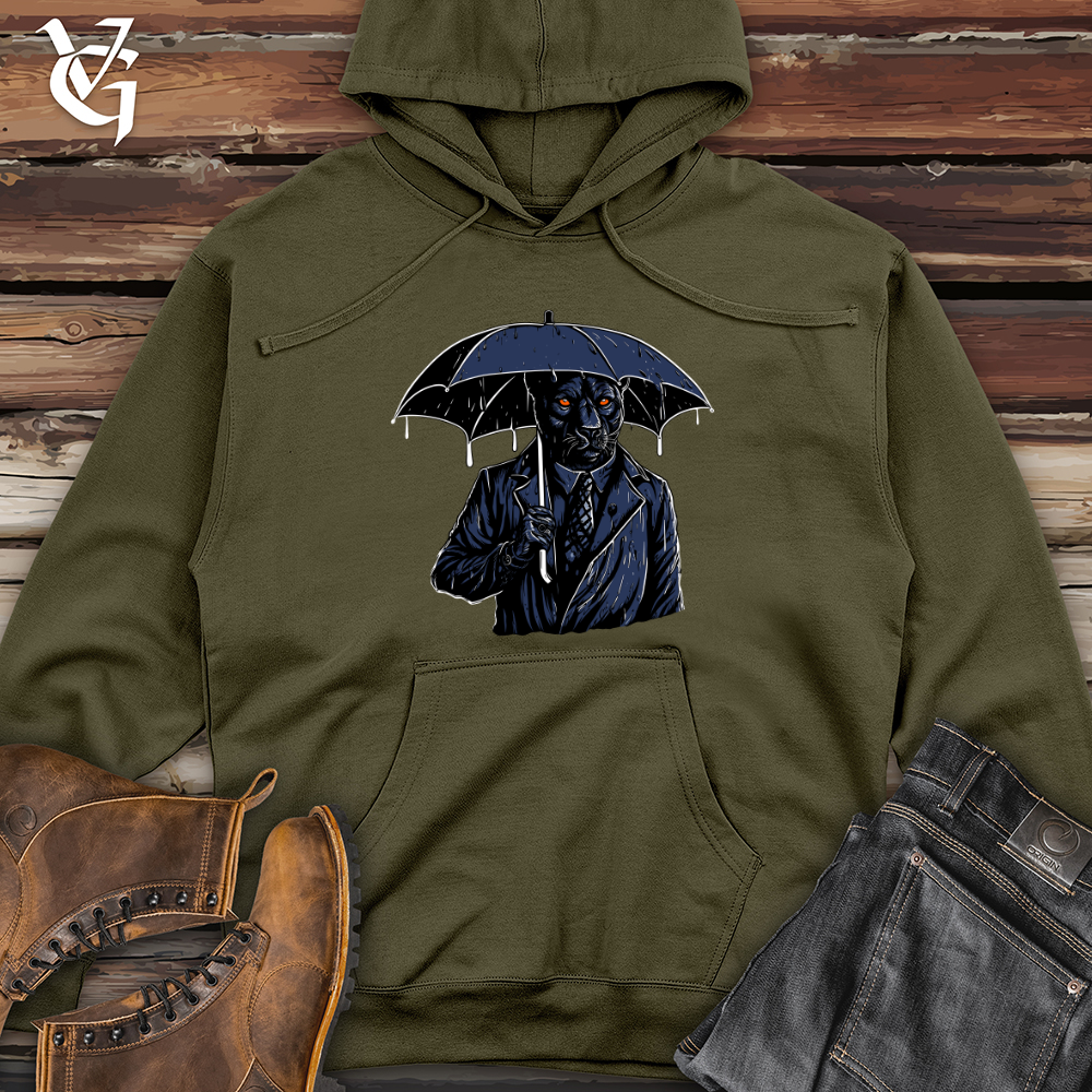 Viking Goods Panther Jungle Drizzle Umbrella Odyssey Midweight Hooded Sweatshirt Army / L