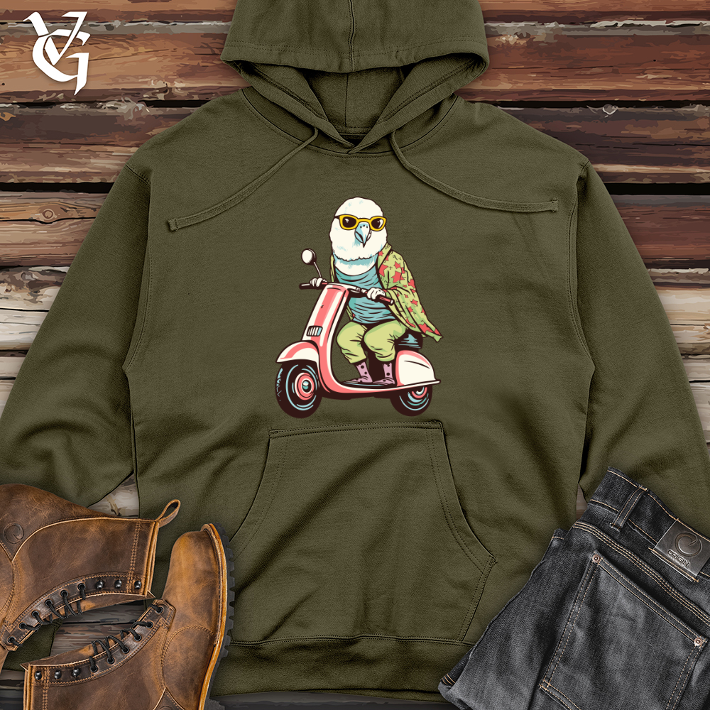 Viking Goods Parakeet Scooter Cruise Midweight Hooded Sweatshirt Army / L