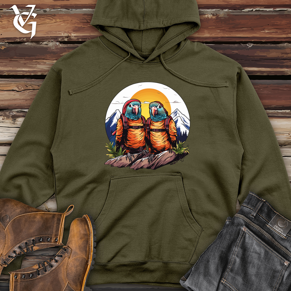 Viking Goods Parrot Hikers Adventure Midweight Hooded Sweatshirt Army / L