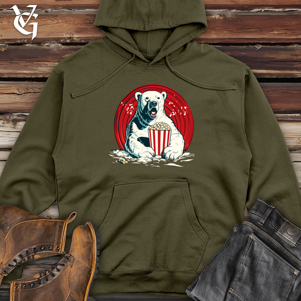 Viking Goods Popcorn Throwing Polar Fun Midweight Hooded Sweatshirt Army / L