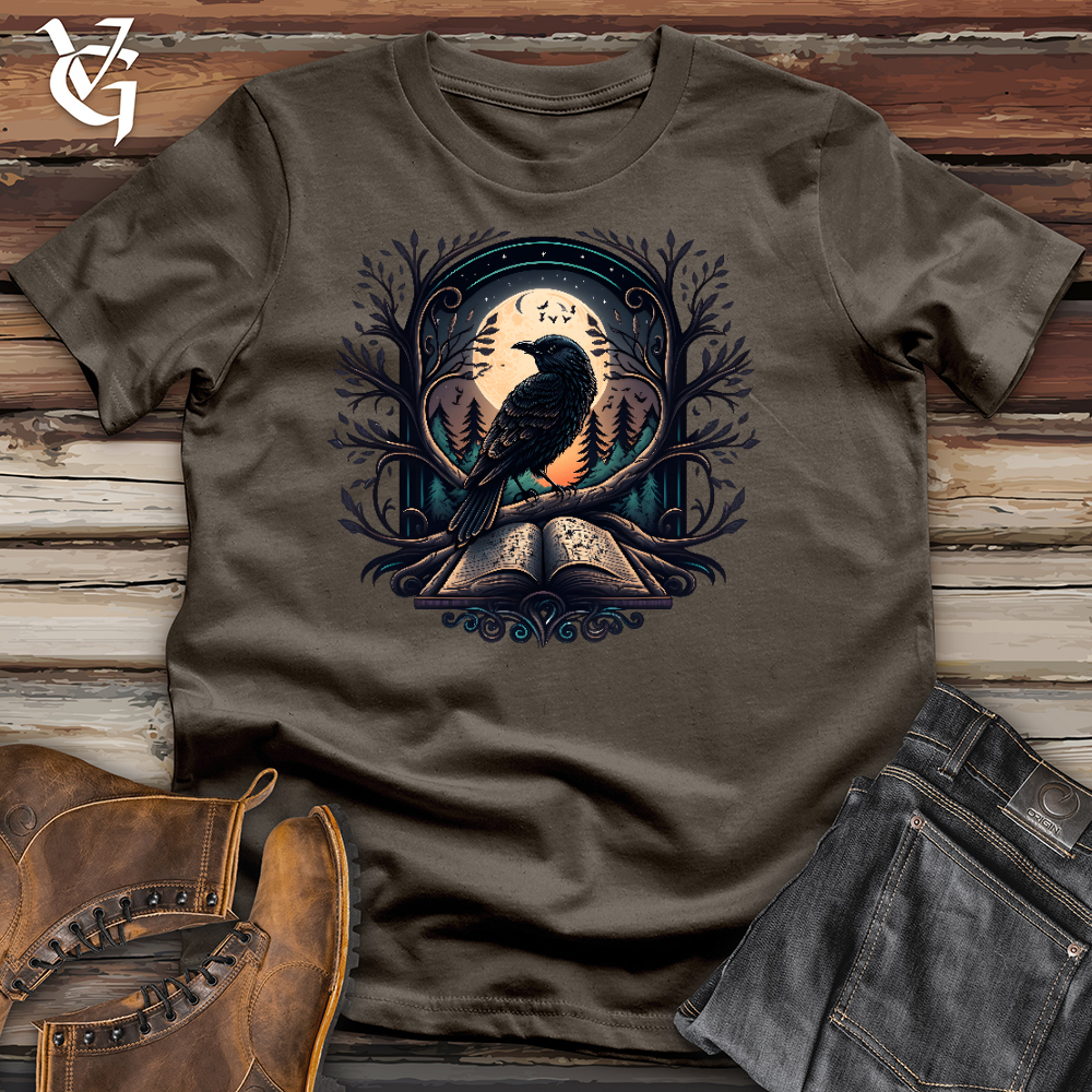 Viking Goods Raven Book Keeper Cotton Tee Army / L