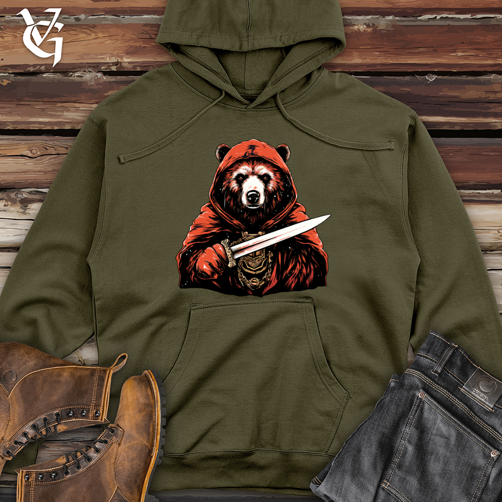 Viking Goods Sword-Wielding Grizzly Midweight Hooded Sweatshirt Army / L