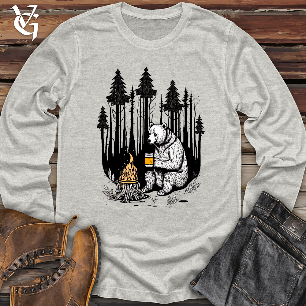 Viking Goods Bear Happy Hour Long Sleeve Ash / L