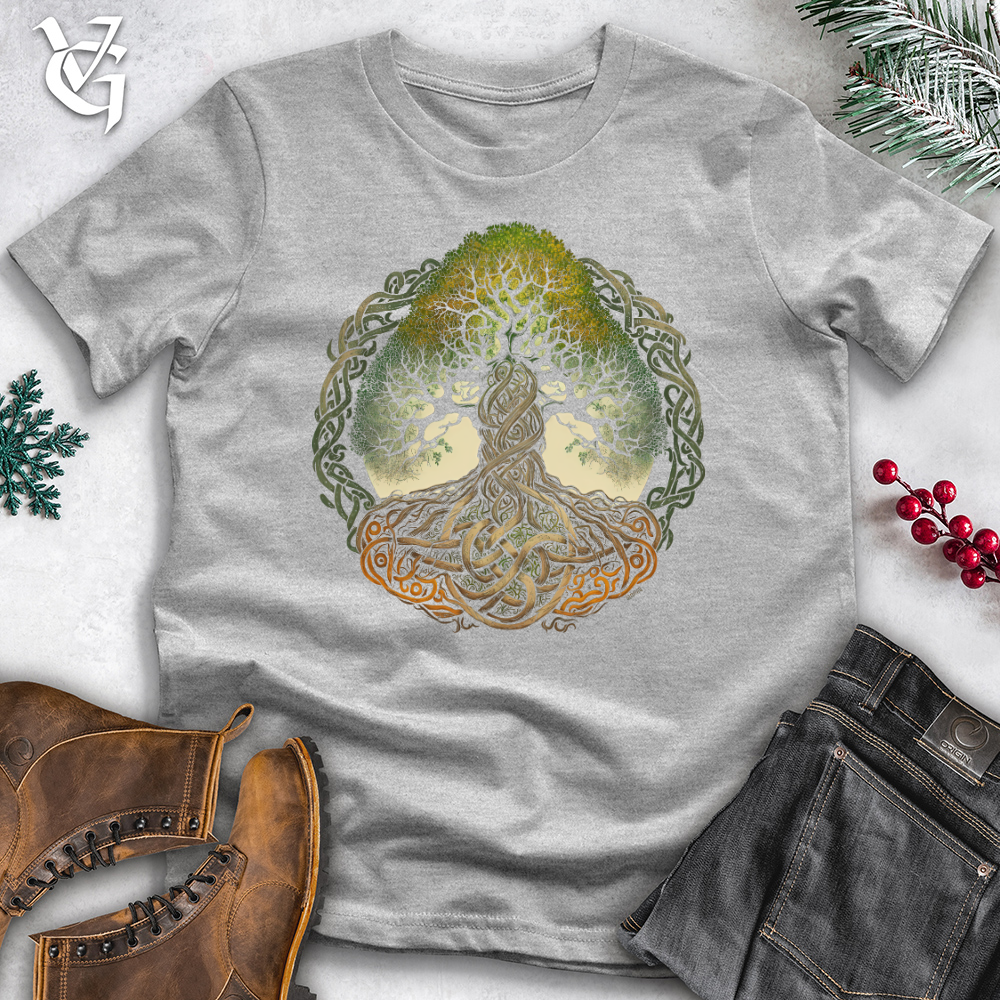 Viking Goods Celtic Life of Tree Cotton Tee Ash / L