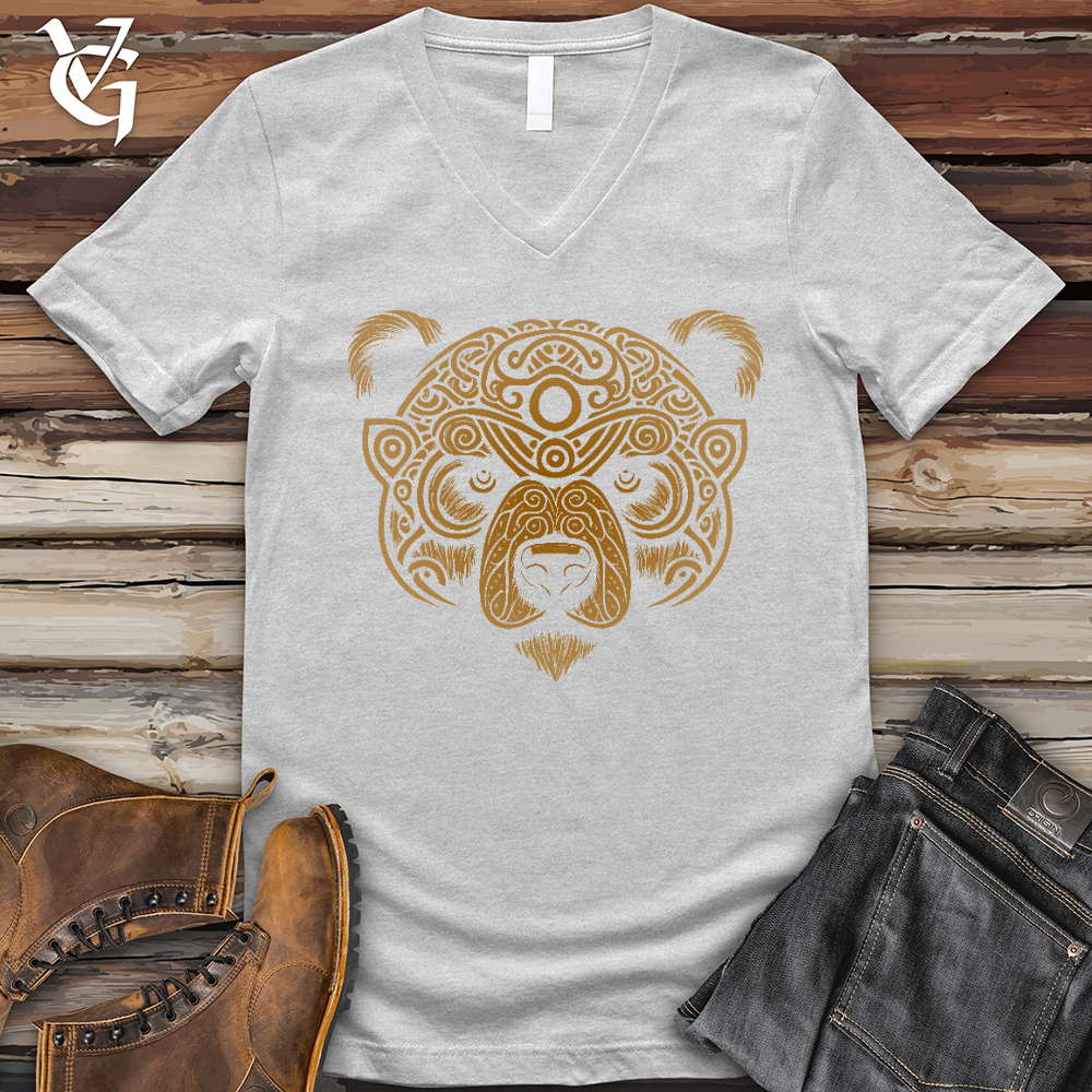 Viking Goods Golden Cub V- Neck Tee Ash / L