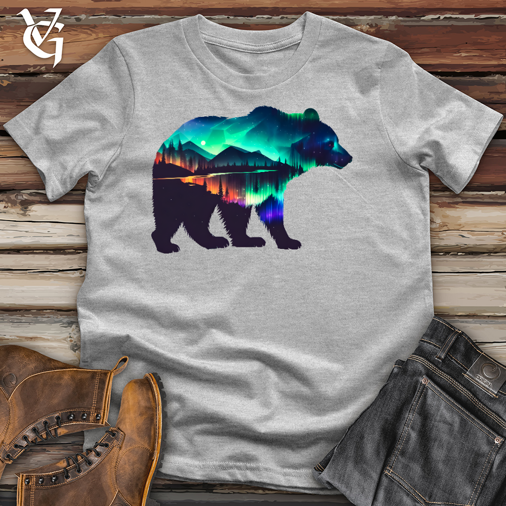 Viking Goods Northern Lights Bear Cotton Tee Ash / L