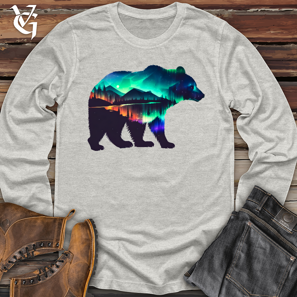 Viking Goods Northern Lights Bear Long Sleeve Ash / L