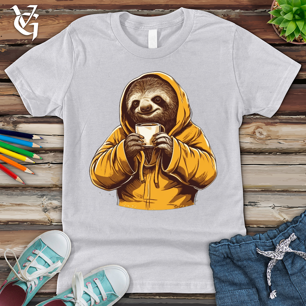 Viking Goods Sloth Coffee Youth Tee Ash / L
