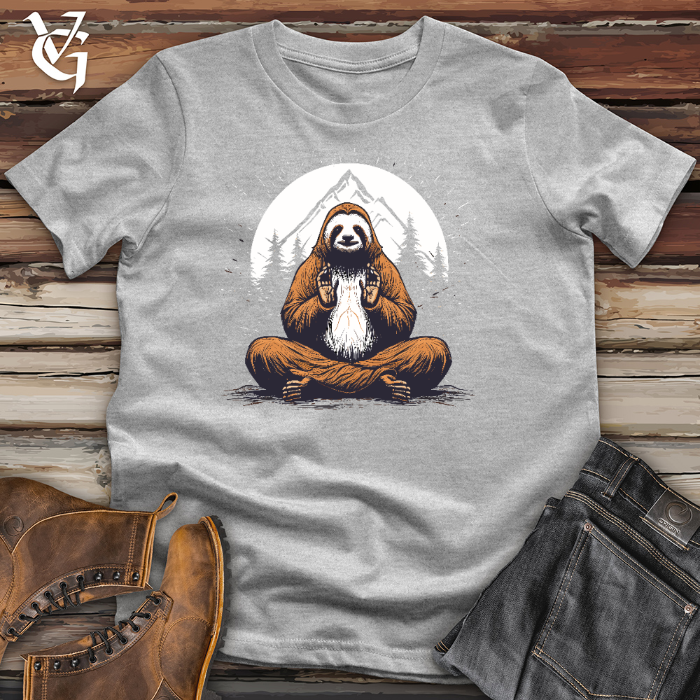 Viking Goods Sloth Doing Yoga Cotton Tee Ash / L