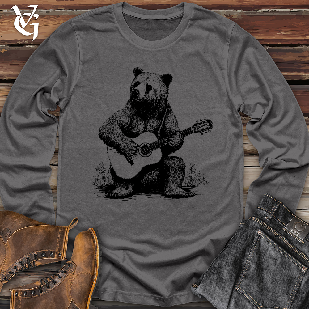Viking Goods Bear Guitarist Long Sleeve Asphalt / L