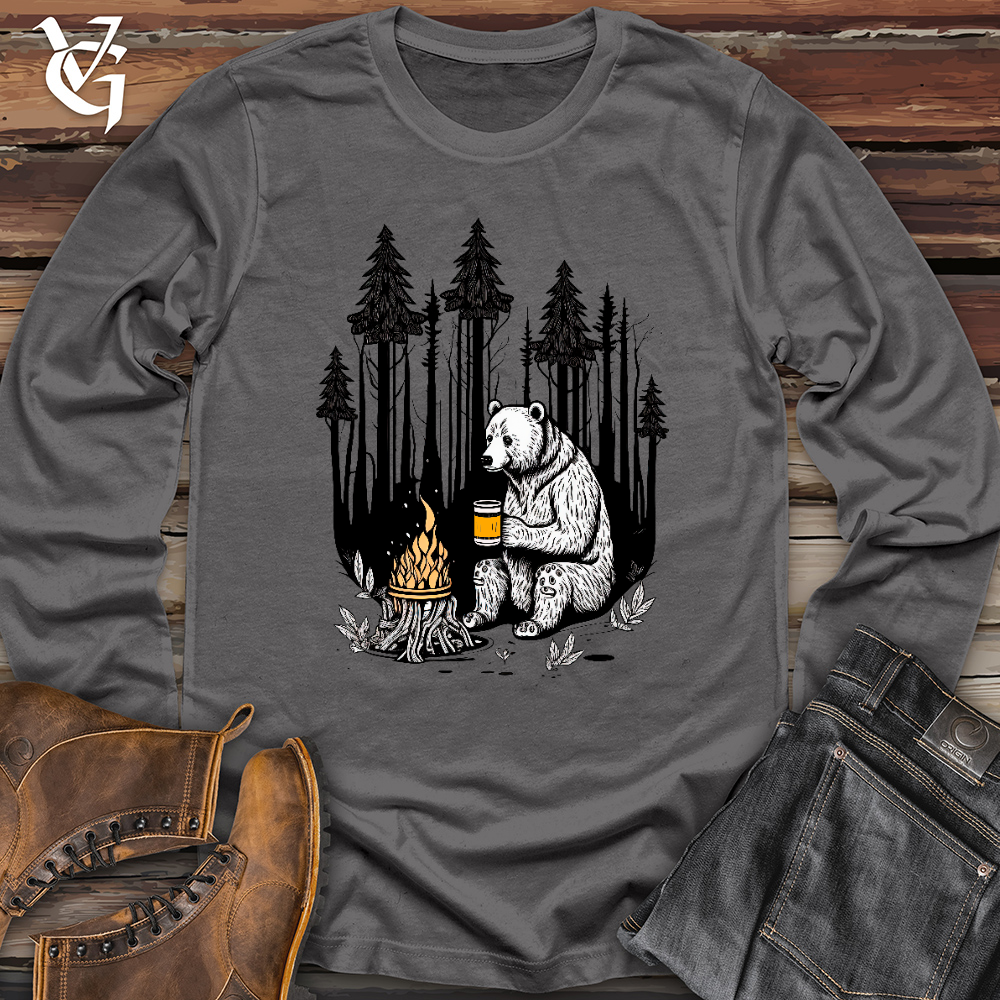 Viking Goods Bear Happy Hour Long Sleeve Asphalt / L