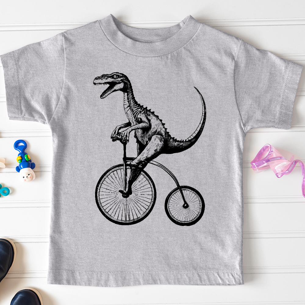 Viking Goods Dinosaur Cyclist Toddler Tee Athletic Heather / 2T