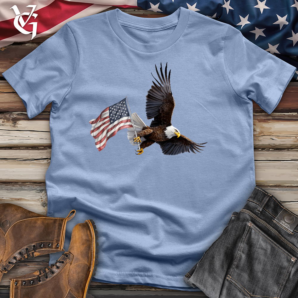 Viking Goods Freedom Eagle Cotton Tee Baby Blue / L