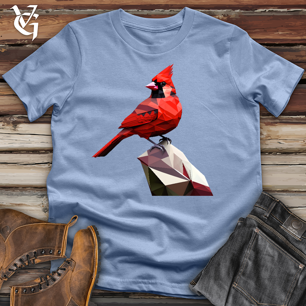 Viking Goods Geometric Cardinal Bird Cotton Tee Baby Blue / L