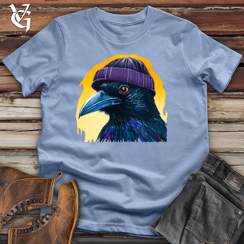 Viking Goods Raven Beanie Cotton Tee Baby Blue / L